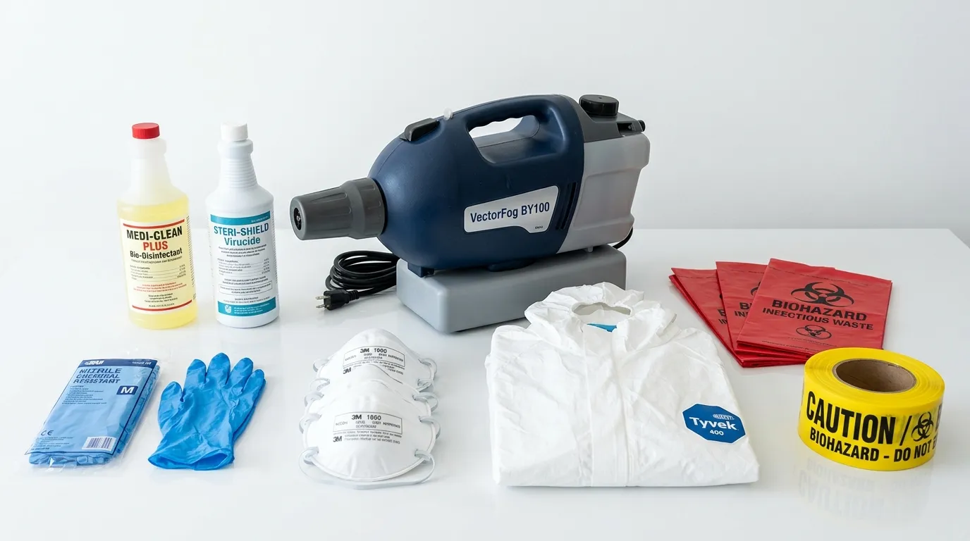 Professional biohazard remediation crew working in Four Corners